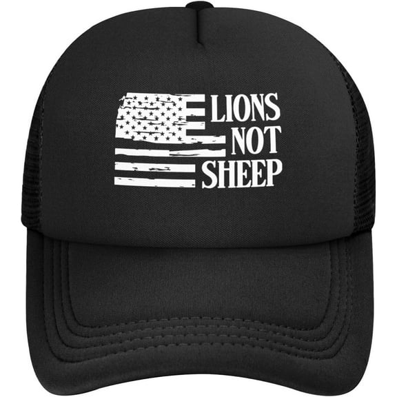 Be The Lion Not The Sheep Adjustable Trucker Hat Vintage Baseball Cap for Men Women