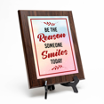 thumbnail image 1 of Be The Reason Someone Smiles Today, Wooden Frame 8x10 Decorative Wall Plaque With Easel Acrylic Stand | Home & Office Motivational Decor, 1 of 7