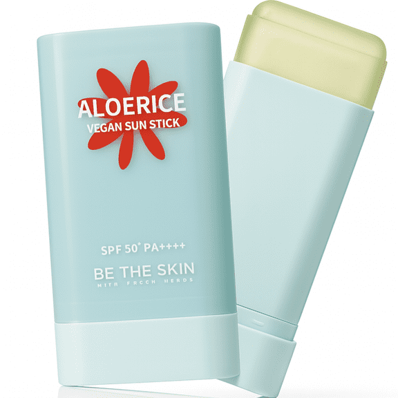 Be The Skin Aloerice Vegan Sun Stick SPF50+ PA++++ Lightweight, Soothing, Reef-Safe