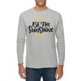thumbnail image 1 of Be The Sunshine Graphic Long Sleeve Crewneck Tee - Heather Grey XL, 1 of 4