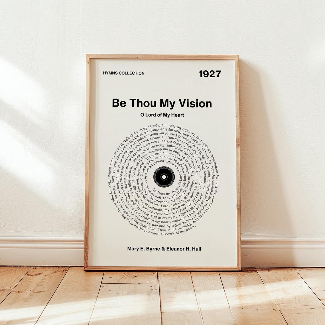 Be Thou My Vision Wall Art Print, Christian Hymn Lyrics With Vintage ...