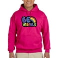 thumbnail image 1 of Be Visible Bubblegum Banner Hoodie Men -Smartprints Designs, Male Small, 1 of 4