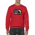 thumbnail image 1 of Be Visible Bubblegum Banner Sweatshirt Men -Smartprints Designs, Male 5X-Large, 1 of 4