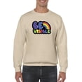 thumbnail image 1 of Be Visible Bubblegum Banner Sweatshirt Men -Smartprints Designs, Male Small, 1 of 4
