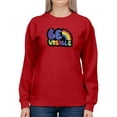 thumbnail image 1 of Be Visible Bubblegum Banner Sweatshirt Women -Smartprints Designs, Female 5X-Large, 1 of 4