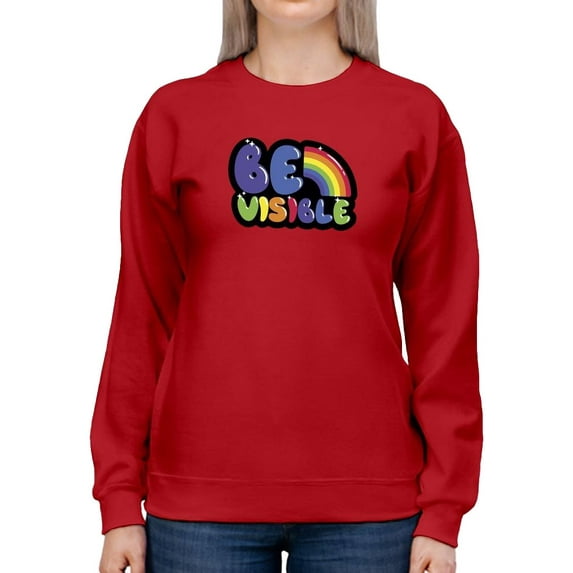 Be Visible Bubblegum Banner Sweatshirt Women -Smartprints Designs, Female 5X-Large