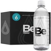 Be Water Artesian (Case of 6) Natural Alkaline North Carolina Wells & Pure Artisanal Springs - Ionized Premium Bottled Drinking BPA Free Hydration