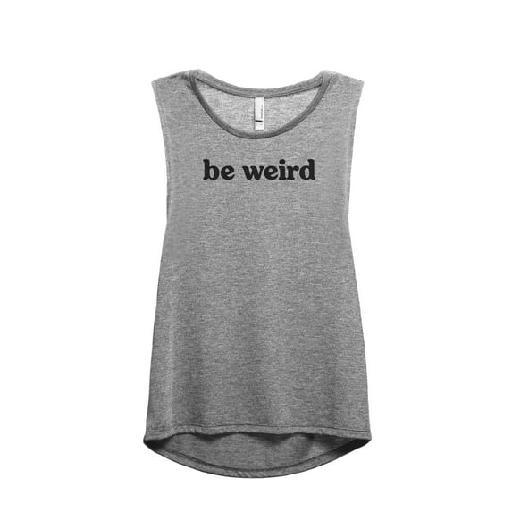 Be Weird Women's Fashion Sleeveless Muscle Workout Yoga Tank Top Heather Grey Grey X-Large