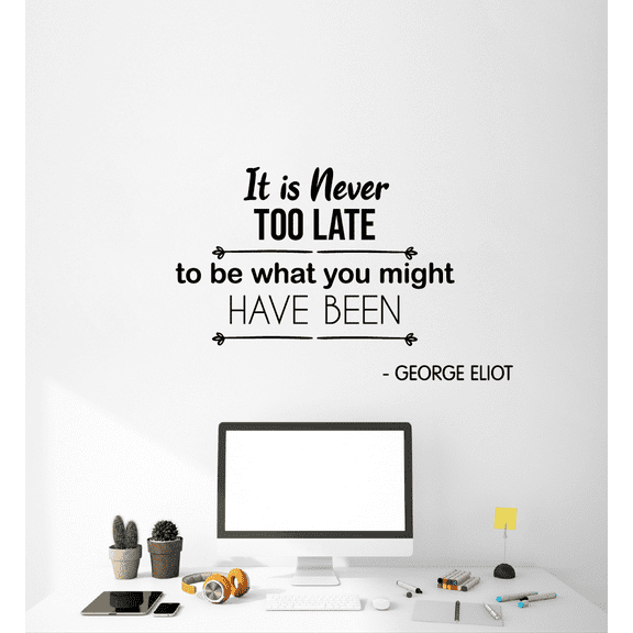 Be What You Might Have Been Quote Positive Life Motivation Inspiration Quotes Saying Wall Art Sticker Designs Vinyl Stickers For Home House Walls Rooms Windows Bedroom Decoration Size (35x40 inch)