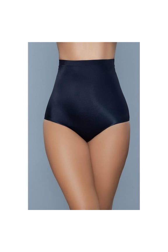 2002-L-XL-BLACK Womens Waist Your Time Shaping Brief, Black - Large & Extra Large