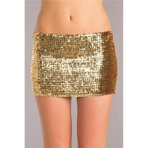Be Wicked BW1677 Sexy Sequin Micro Skirt L / Gold
