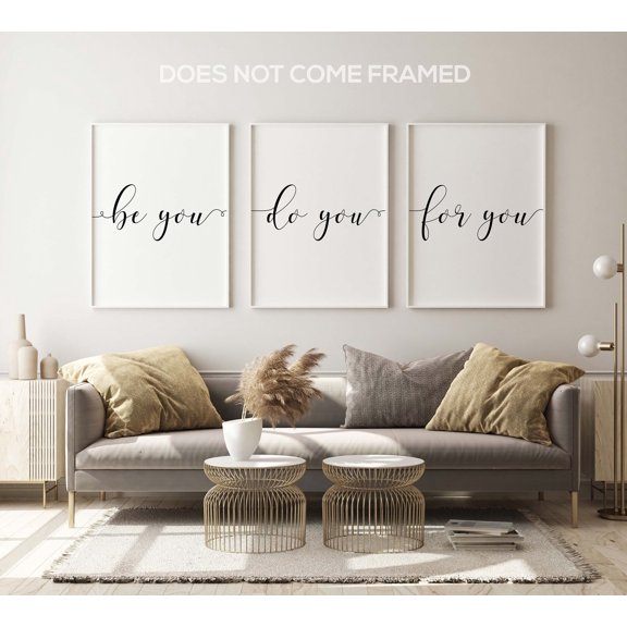 Be You Do For MotivationalInspirational Quote Poster Prints Set 3