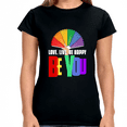 thumbnail image 1 of Be You LGBT Love Live Be Happy Rainbow LGBT Pride Month Womens Shirts, 1 of 8