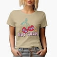 thumbnail image 1 of Be You, Not Them Quote on Being Yourself, Retro Groovy Wavy Text Art Merch Gift, Tan T-Shirt, Medium, 1 of 5