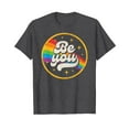thumbnail image 1 of Be You Pride LGBTQ Gay LGBT Ally Rainbow Flag Retro Galaxy Funny Cute Colorful Unisex T-Shirt, 1 of 4