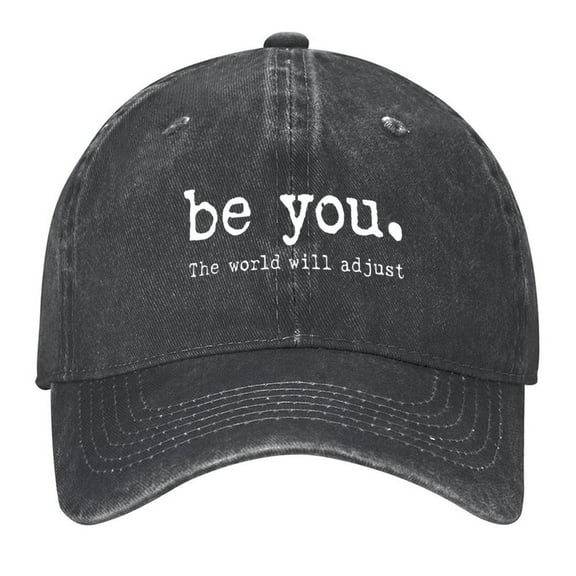 Be You Print Vintage Wash Dad Hat Adjustable Curved Brim Baseball Cap,Made In USA,Casual Outdoor Sports Fishing Cap for Men and Women
