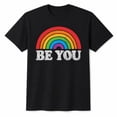 thumbnail image 1 of Be You Rainbow Pride Graphic T-Shirt, Unisex Classic Fit Tee, 1 of 9