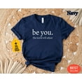 thumbnail image 1 of Be You The World Will Adjust Shirt, Inspirational Quote Tee, Positive Vibes Shirt, Motivational Gift, Cute Self Love Shirt for Girls All Size S-5Xl, 1 of 5