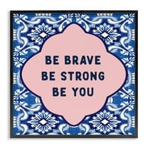 Stupell Industries Be You on Boho Pattern Black Framed Giclee Art, design by Lettered and Lined, 12 x 12
