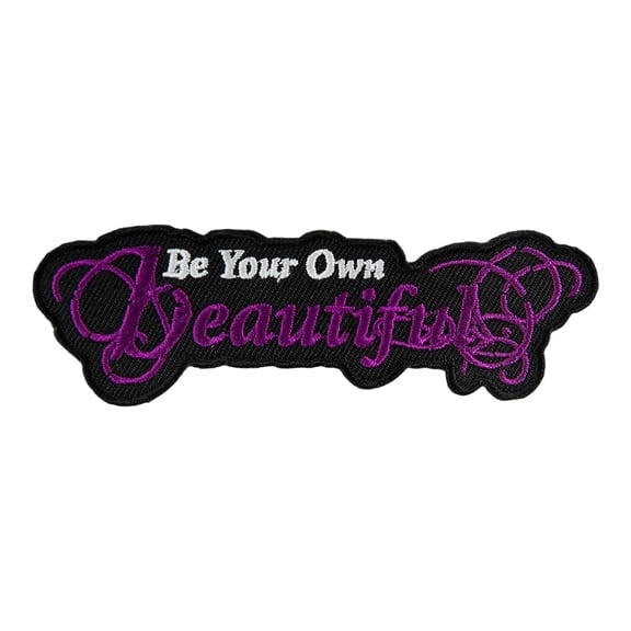 Be Your Own Beautiful Purple Inspirational Sayings Embroidered Iron On Sew On Patches Badges Emblems