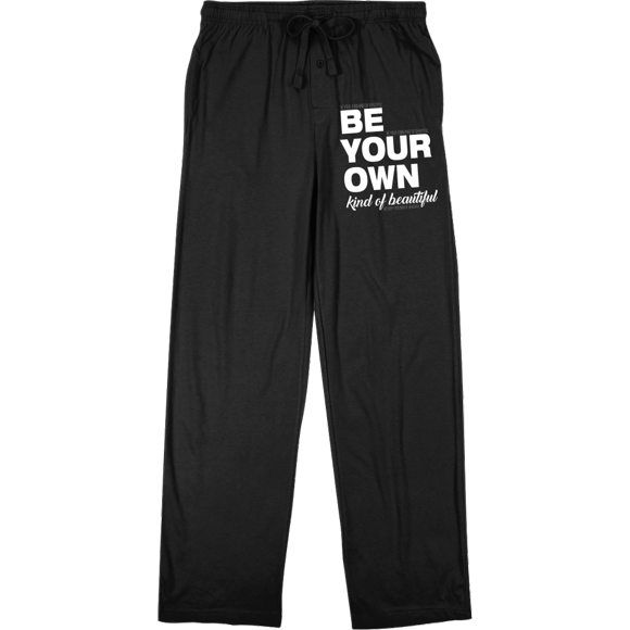 Be Your Own Kind of Beautiful Men's Black Sleep Pajama Pants-Medium