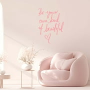 thovorrnl Be Your Own Kind of Beautiful Wall Decal, Removable Vinyl Inspirational Quote for Bedroom, Bathroom, Living Room, for Women Girls