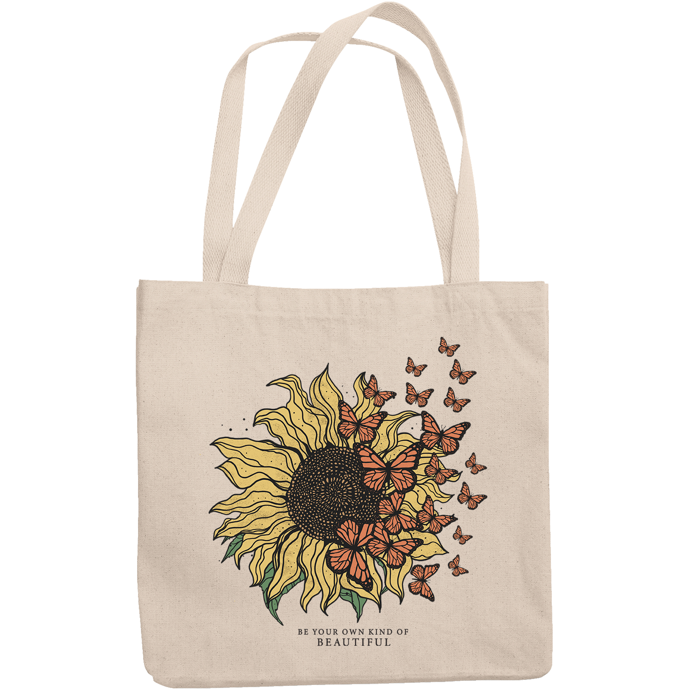 Be Your Own Kind of Beautiful with Vintage Sunflower & Butterflies Art ...