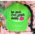 thumbnail image 1 of Be Your Own Sugar Daddy Neon Green Trucker Hat, 1 of 4