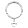 thumbnail image 1 of Be Yourself Inspirational Quote Sliver Bracelet Pendant Jewelry Chain Adjustable Bangle, 1 of 3