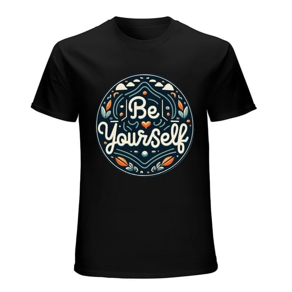 "Be Yourself" Inspirational Quote Tee for Men - Stand Out with Confidence