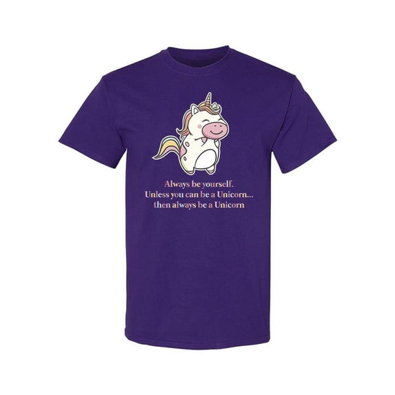 Be Yourself Or A Unicorn T-Shirt Women -SPIdeals Designs, Female x-Large