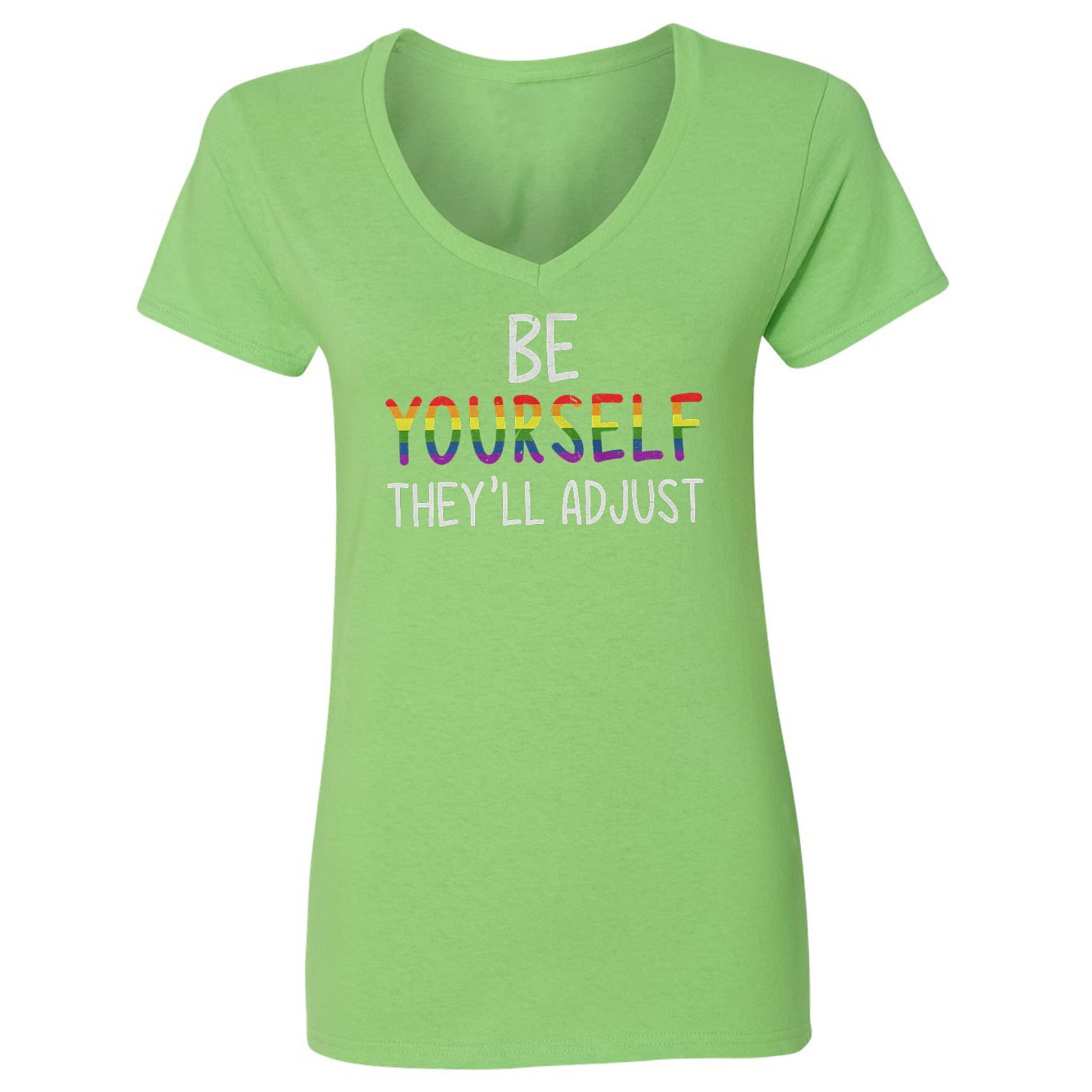 Bisexual Symbol Infinity Love LGBTQ Pride V-Neck T-Shirt - Unisex Soft Cotton Tee