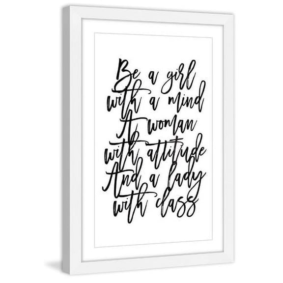 "Be a Girl" Framed Painting Print