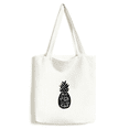 thumbnail image 1 of Be a Pineapple Stand Tall Quote Black Tote Canvas Bag Shopping Satchel Casual Handbag, 1 of 3