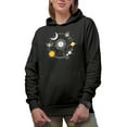 thumbnail image 1 of Be a Seeker of Everyday Magic, Boho Mystical & Celestial Inspired Art Merch Gift, Black Hooded Sweatshirt or Hoodie, Large, 1 of 5