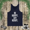 thumbnail image 1 of Be happy lift heavy Man Weight lifter vintage gym workout Jersey Tank, 1 of 2