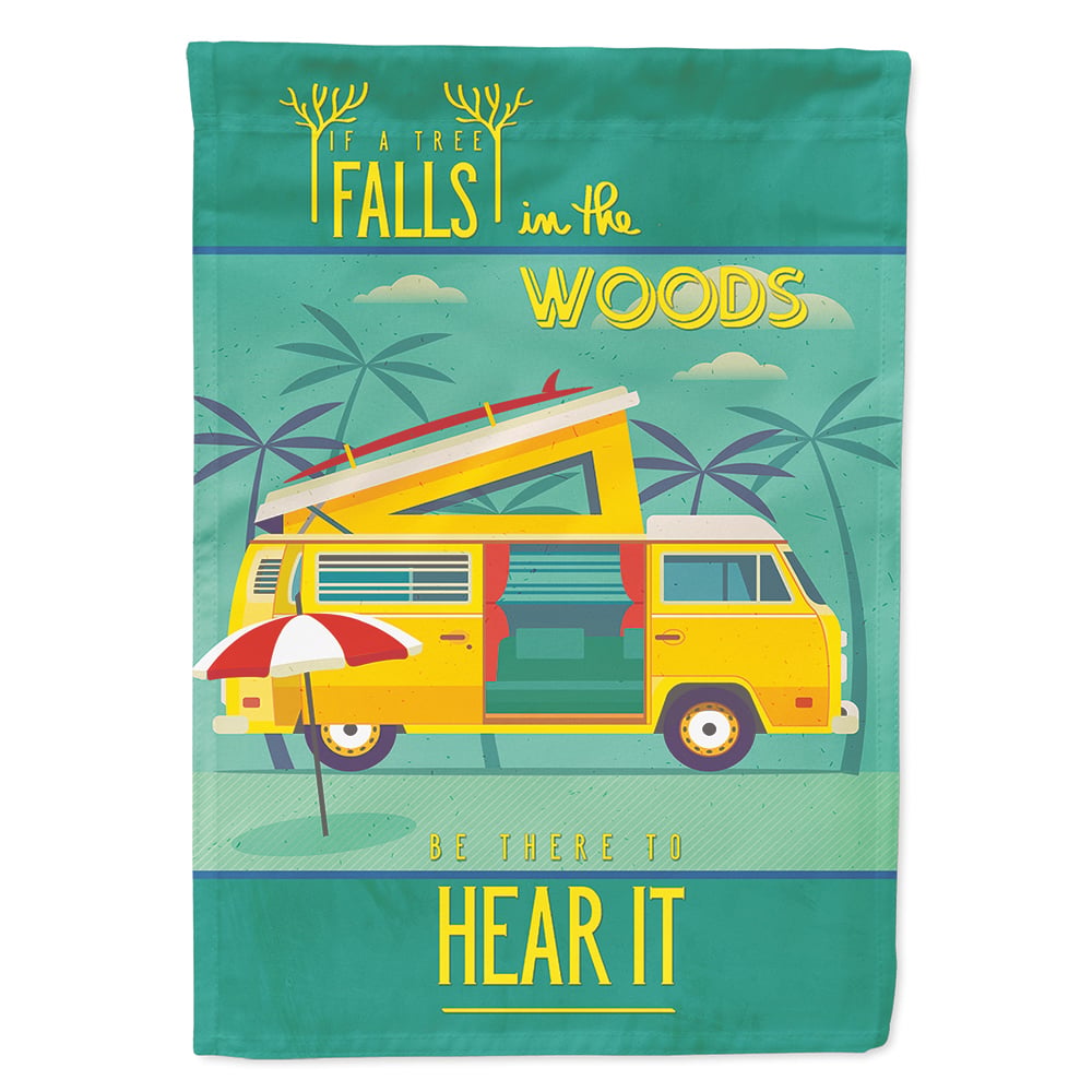 thumbnail image 1 of Be in the Woods Camper Van House Flag, 1 of 4