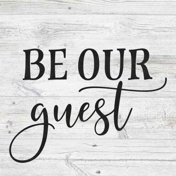 Be our Guest Rustic Looking Inspiration White Wood Sign Wall Décor Gift 8 x 8 Wood Sign B3-08080062022