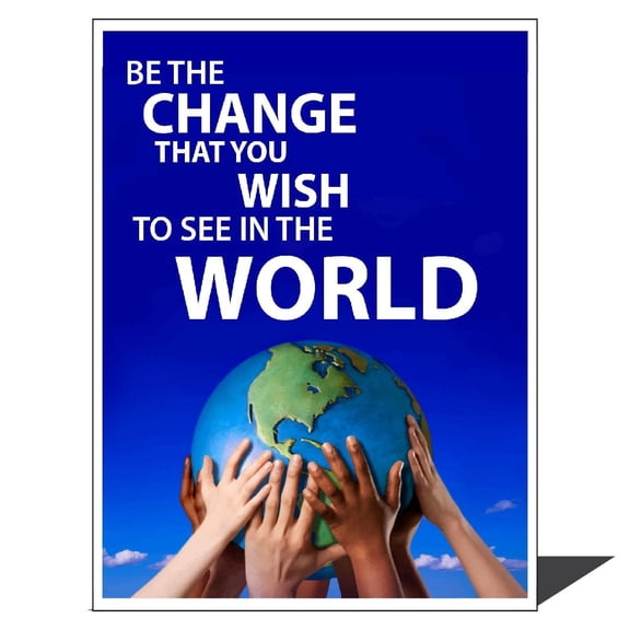 Be the Change wall art poster print - Young N Refined