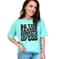 thumbnail image 1 of Be the Reason Someone Believes in the Goodness of God Quote, Groovy Retro Wavy Text, Chalky Mint Comfort Colors T-Shirt, Small, 1 of 1