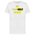 thumbnail image 1 of Be yourself, be your music Men's White T-shirt, 1 of 2