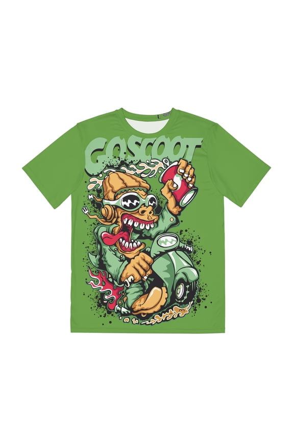 Be6 Unisex Poly T-Shirt with Cartoon Graphic Design