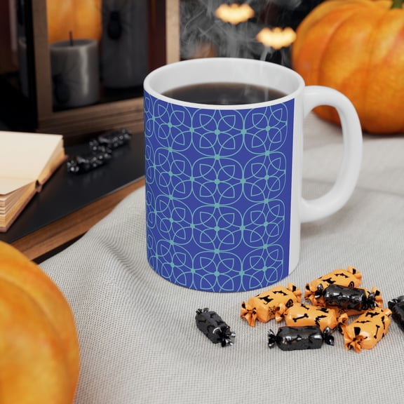 BeABetterHumanStore Circle Art Cool 11fl oz Ceramic Coffee Mugs Designer Cups