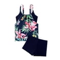thumbnail image 1 of BeAi Modest Swimsuits for Women Shorts Womens Bathing Suits High Waisted Resort Swimwear for Women 2025 Beachwear Outfits for Women Plus Size Twist Front Adjustable Spaghetti Straps Previous Orders, 1 of 4