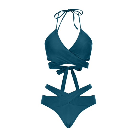 BeAi Womens Swimsuit Cover up Top Cheeky Bikini Sets for Women Push Up Trendy Swimwear Women Casual Beachwear Outfits for Women Plus Size Color Block Print Previous Orders