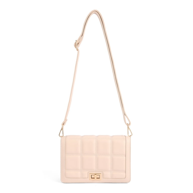 Bright Pink Quilted Structured Cross-Body Bag