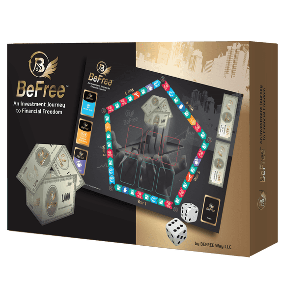 BeFree  Financial Literacy Strategy Board Game for Teens & Families | Learn Cash Flow, Manage Money, Invest in Real Estate & Stocks, and Achieve Financial Freedom