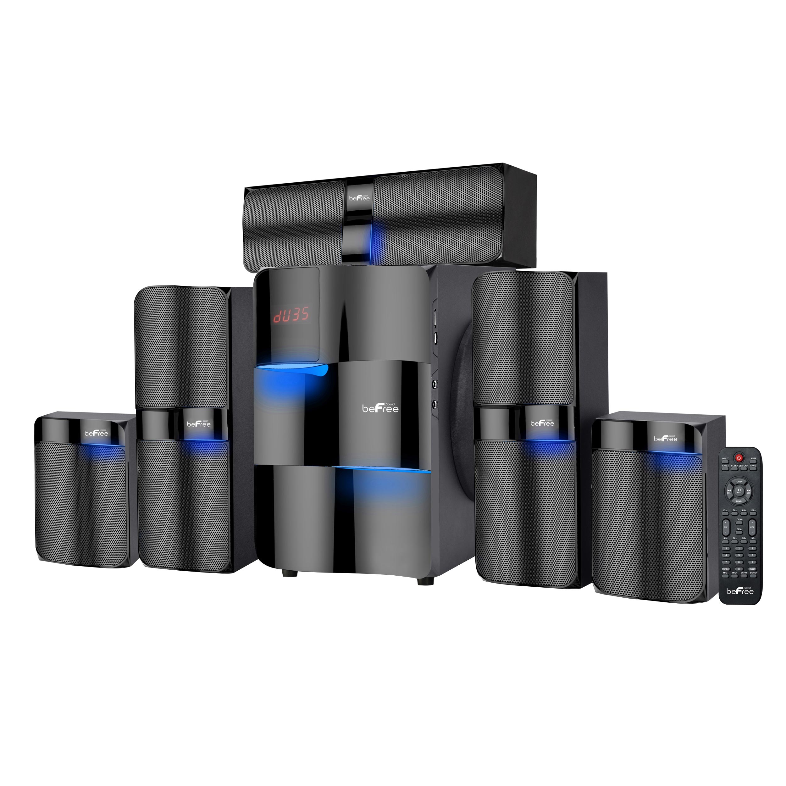 BeFree Sound 5.1 Channel Surround Sound Bluetooth Speaker System - image 1 of 3