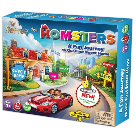 BeFree for HOMSTERS: Family Board Game for Kids Age 7+  Play Money, Math & Strategy Game  Learn Financial Literacy, Career, Saving&Investing