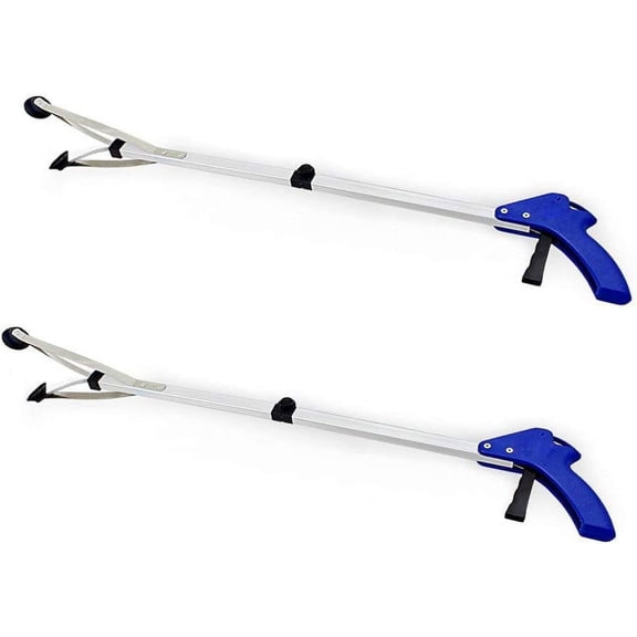 BeGrit 2 Pcs Reacher Grabber Suction Cup Grip Foldable Long Arm Reaching Claw Hand Grabber Trash Pickup Tool